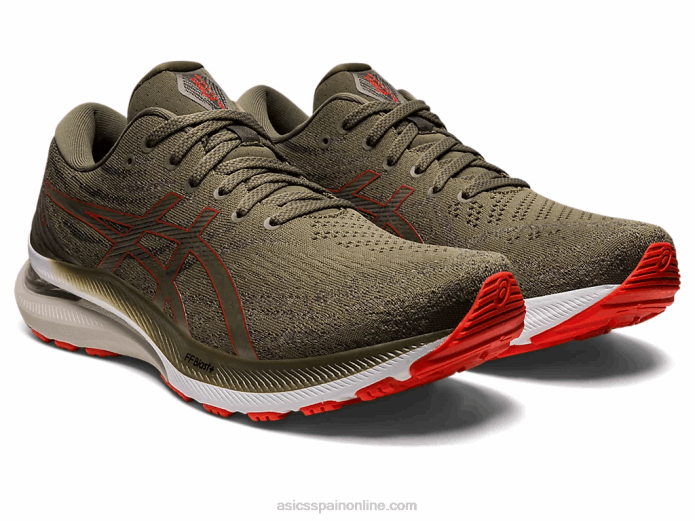 gel-kayano 29 Asics 4L68945 manto verde/tomate cherry