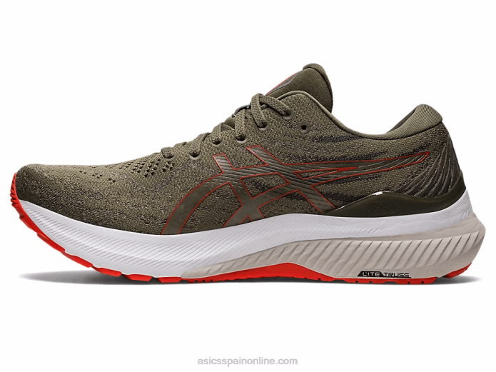 gel-kayano 29 Asics 4L68945 manto verde/tomate cherry