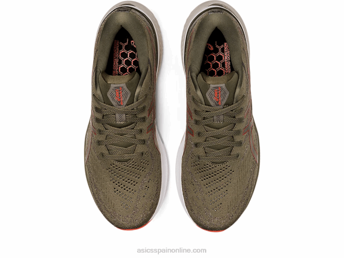 gel-kayano 29 Asics 4L68945 manto verde/tomate cherry