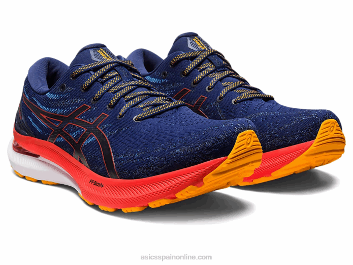 gel-kayano 29 ancho Asics 4L681179 océano profundo/tomate cherry