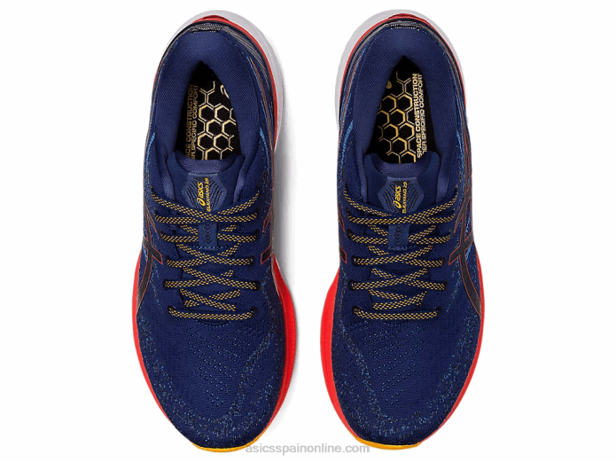gel-kayano 29 ancho Asics 4L681179 océano profundo/tomate cherry