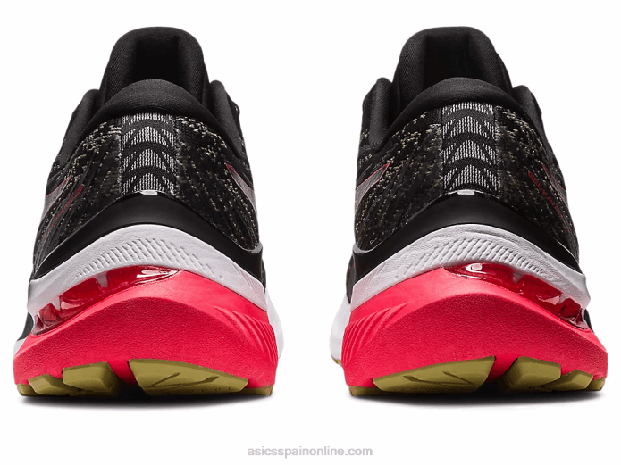 gel-kayano 29 ancho Asics 4L68429 negro/rojo eléctrico
