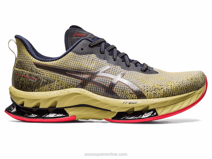 gel-kinsei explosión le 2 Asics 4L68498 aceite de oliva/rojo eléctrico