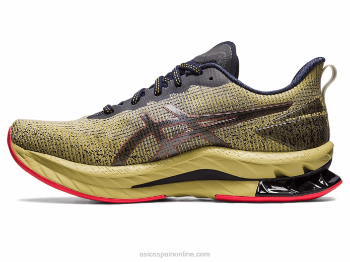 gel-kinsei explosión le 2 Asics 4L68498 aceite de oliva/rojo eléctrico