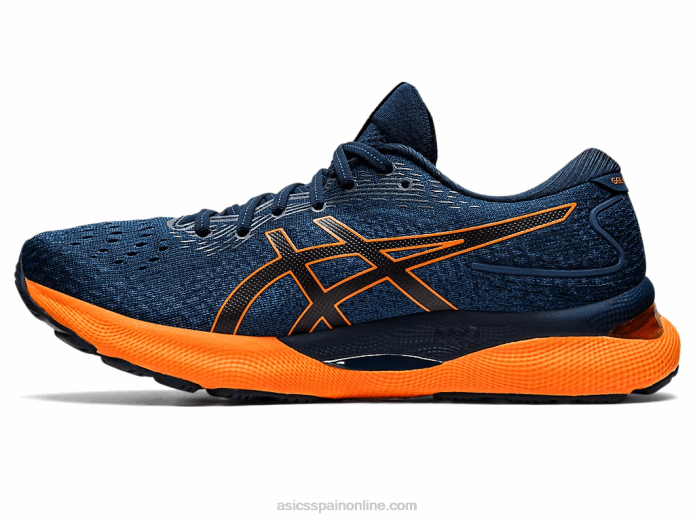 gel-nimbus 24 Asics 4L681550 azul francés/naranja impactante