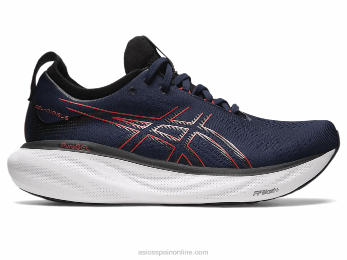 gel-nimbus 25 Asics 4L68333 medianoche/rojo eléctrico