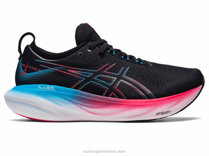 gel-nimbus 25 Asics 4L686 negro/rojo eléctrico