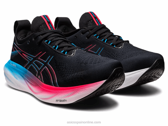 gel-nimbus 25 Asics 4L686 negro/rojo eléctrico