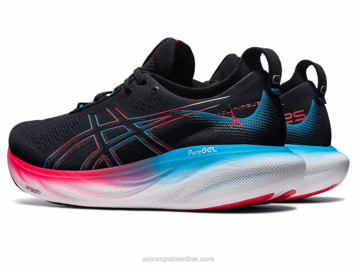 gel-nimbus 25 Asics 4L686 negro/rojo eléctrico