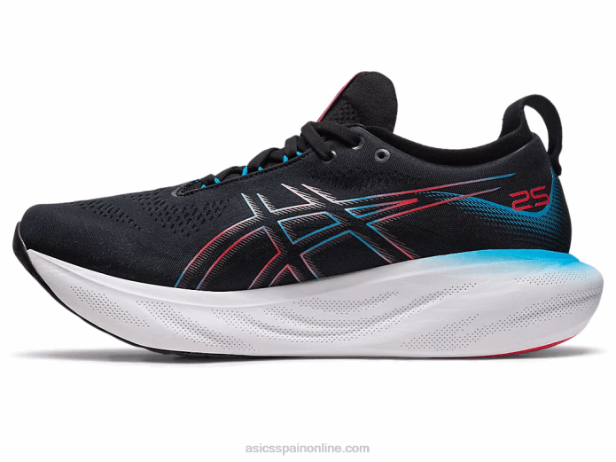 gel-nimbus 25 Asics 4L686 negro/rojo eléctrico