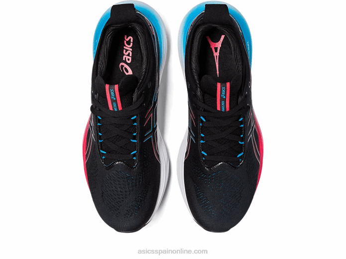 gel-nimbus 25 Asics 4L686 negro/rojo eléctrico
