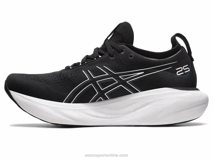 gel-nimbus 25 extra ancho Asics 4L68165 negro/plata pura