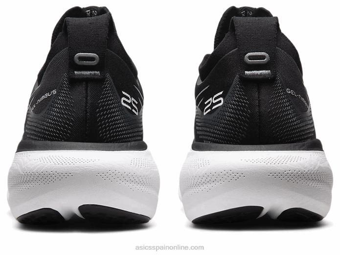 gel-nimbus 25 extra ancho Asics 4L68165 negro/plata pura