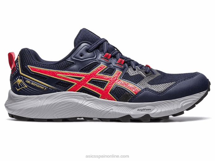 gel-sonoma 7 Asics 4L68116 medianoche/rojo eléctrico