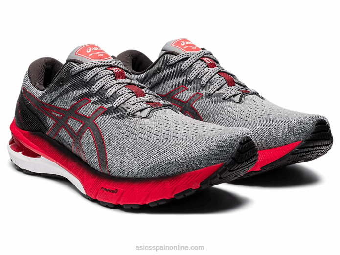 gt-2000 10 Asics 4L681646 gris medio/rojo eléctrico