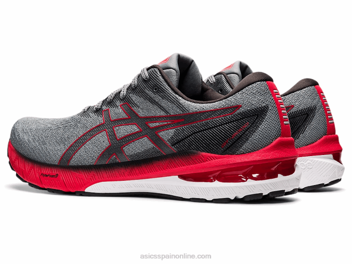 gt-2000 10 Asics 4L681646 gris medio/rojo eléctrico