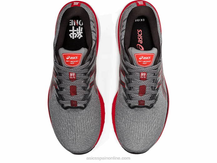 gt-2000 10 Asics 4L681646 gris medio/rojo eléctrico
