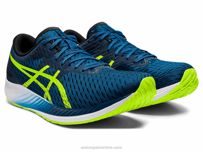 hipervelocidad Asics 4L681455 azul mako/verde peligro