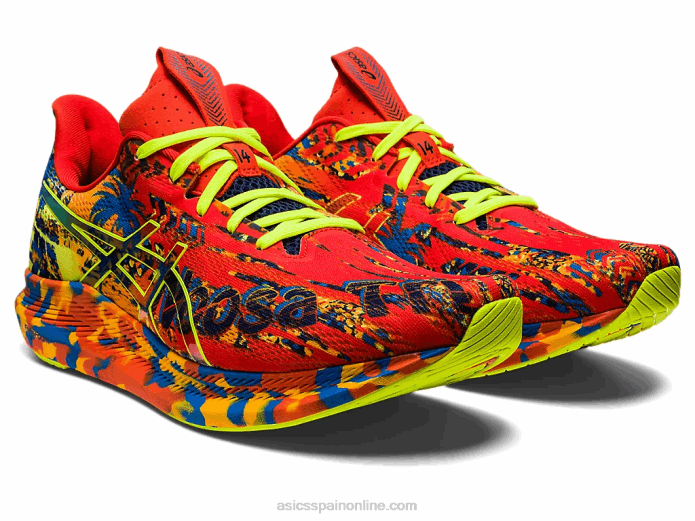 noosa tri 14 Asics 4L681155 tomate cherry/amarillo de seguridad