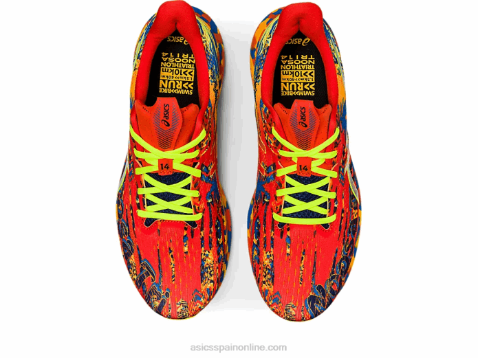 noosa tri 14 Asics 4L681155 tomate cherry/amarillo de seguridad