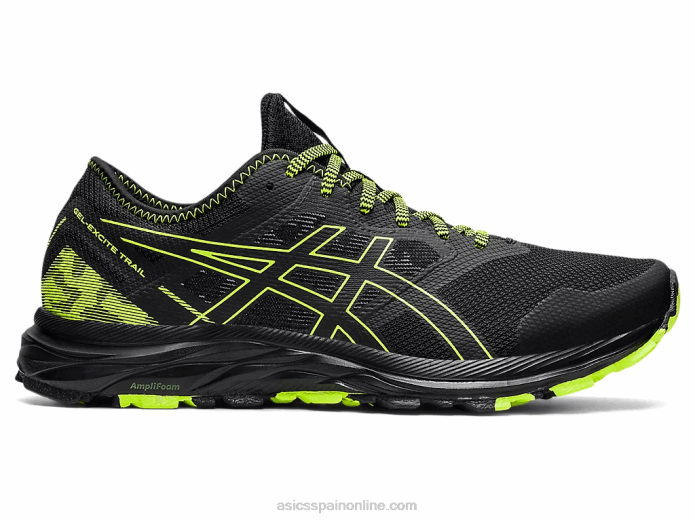 rastro de excitación de gel Asics 4L681582 negro/verde peligro