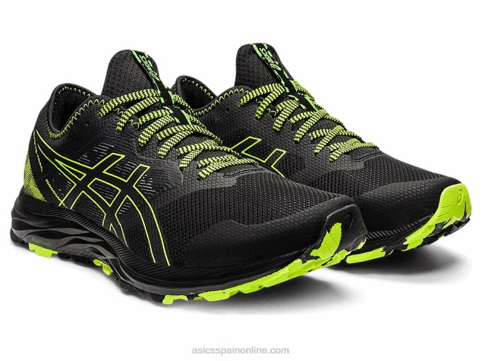 rastro de excitación de gel Asics 4L681582 negro/verde peligro