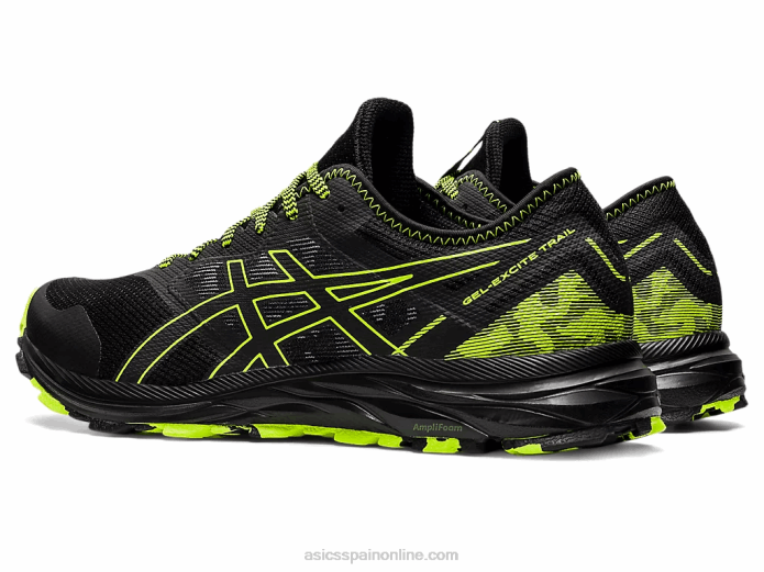 rastro de excitación de gel Asics 4L681582 negro/verde peligro