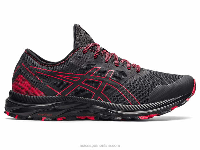 rastro de excitación de gel Asics 4L681734 gris grafito/rojo eléctrico