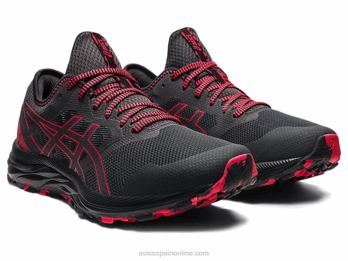 rastro de excitación de gel Asics 4L681734 gris grafito/rojo eléctrico