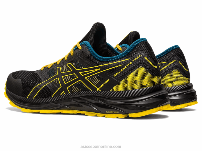 rastro de excitación de gel Asics 4L68353 negro/amarillo dorado