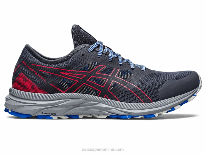rastro de excitación de gel Asics 4L68357 gris portador/rojo eléctrico