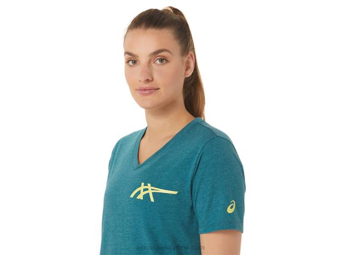 1977 heritage americana de mujer con cuello en v Asics 4L682753 brezo de pino de terciopelo