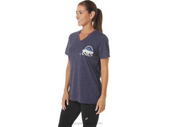 aventura de mujer alanna con cuello en v Asics 4L682797 brezo chaquetón