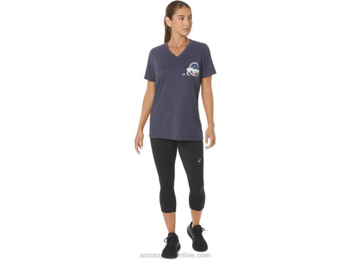 aventura de mujer alanna con cuello en v Asics 4L682797 brezo chaquetón