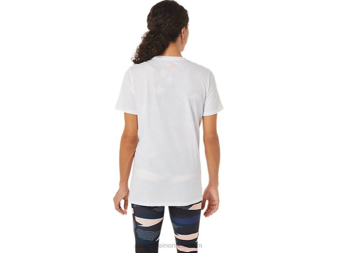 camiseta con gráfico de mujer Asics 4L683574 blanco brillante