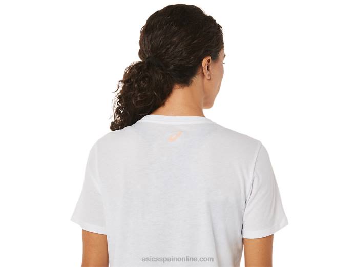camiseta con gráfico de mujer Asics 4L683574 blanco brillante
