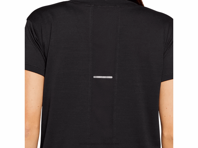 camiseta corta de manga corta para mujer Asics 4L684142 rendimiento negro