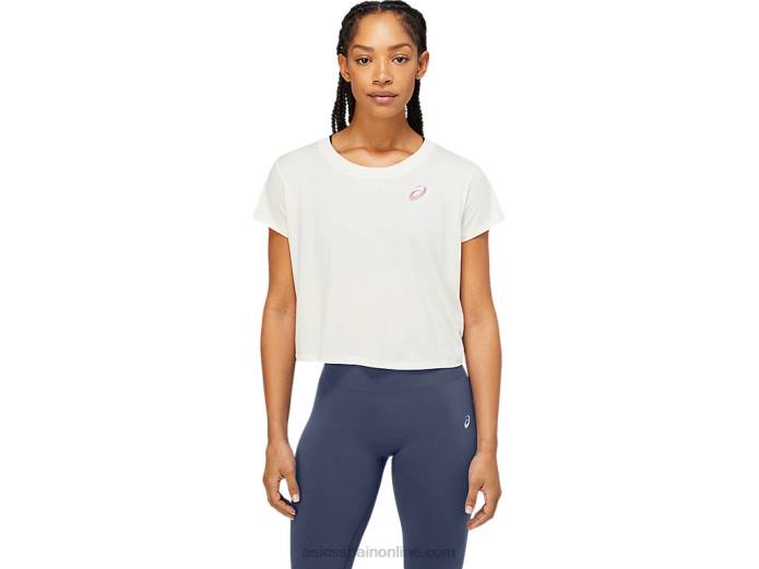 camiseta de manga corta nagare para mujer Asics 4L683701 abedul