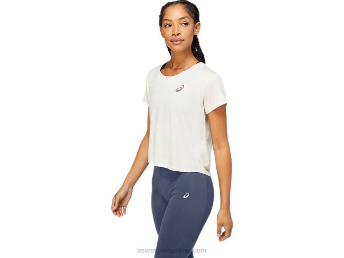 camiseta de manga corta nagare para mujer Asics 4L683701 abedul