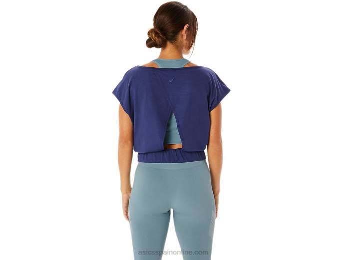 camiseta de manga corta nagino flex mujer Asics 4L682244 azul índigo