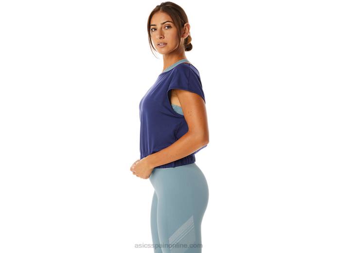 camiseta de manga corta nagino flex mujer Asics 4L682244 azul índigo