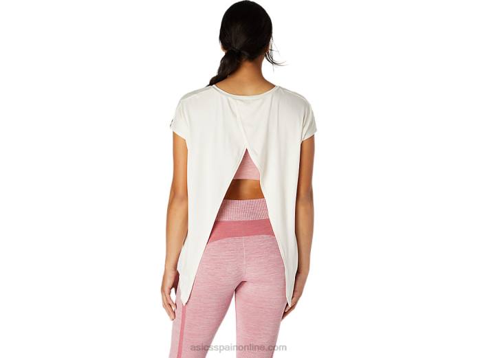 camiseta de manga corta para mujer Asics 4L683667 abedul