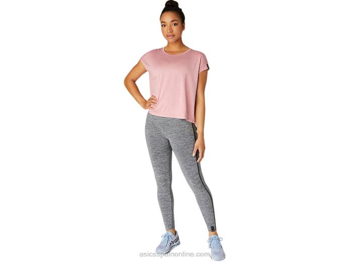 camiseta de manga corta para mujer Asics 4L683668 rosa ahumado