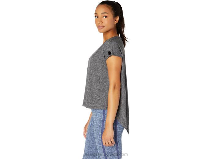 camiseta de manga corta para mujer Asics 4L683669 rendimiento negro
