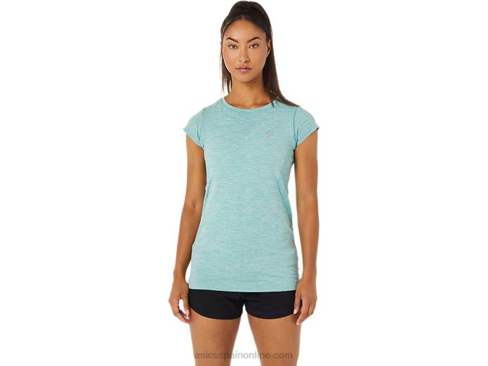 camiseta de manga corta sin costuras race para mujer Asics 4L683499 sabio