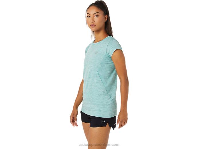 camiseta de manga corta sin costuras race para mujer Asics 4L683499 sabio