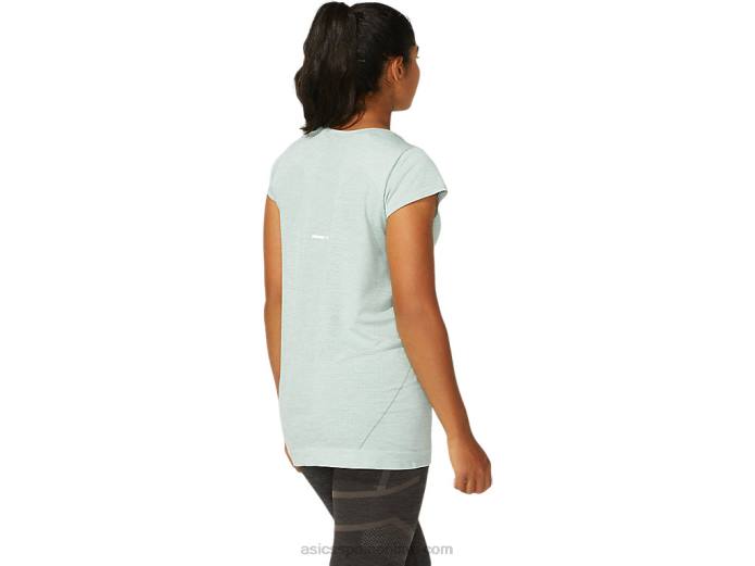 camiseta de manga corta sin costuras race para mujer Asics 4L683960 pizarra gris