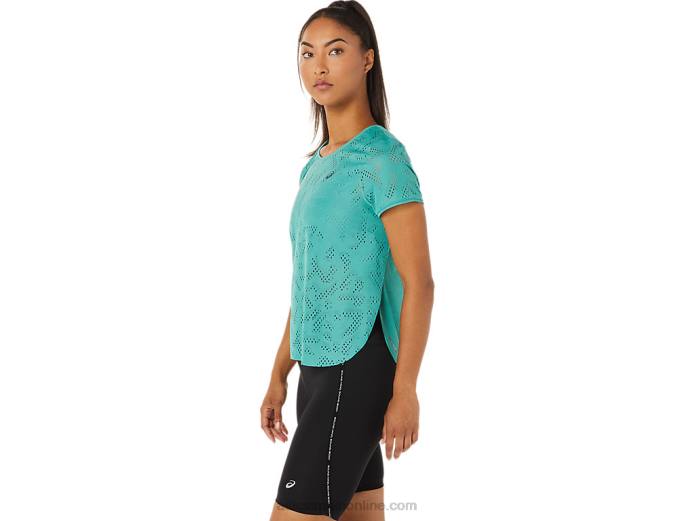 camiseta de manga corta ventilate actibreeze para mujer Asics 4L683255 sabio