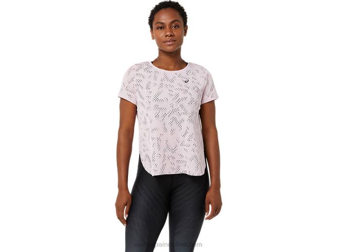 camiseta de manga corta ventilate actibreeze para mujer Asics 4L683471 apenas rosa
