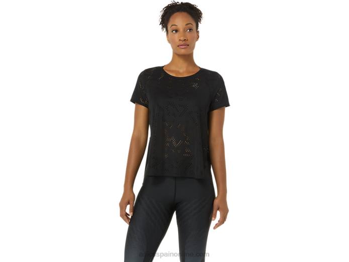 camiseta de manga corta ventilate actibreeze para mujer Asics 4L683488 rendimiento negro